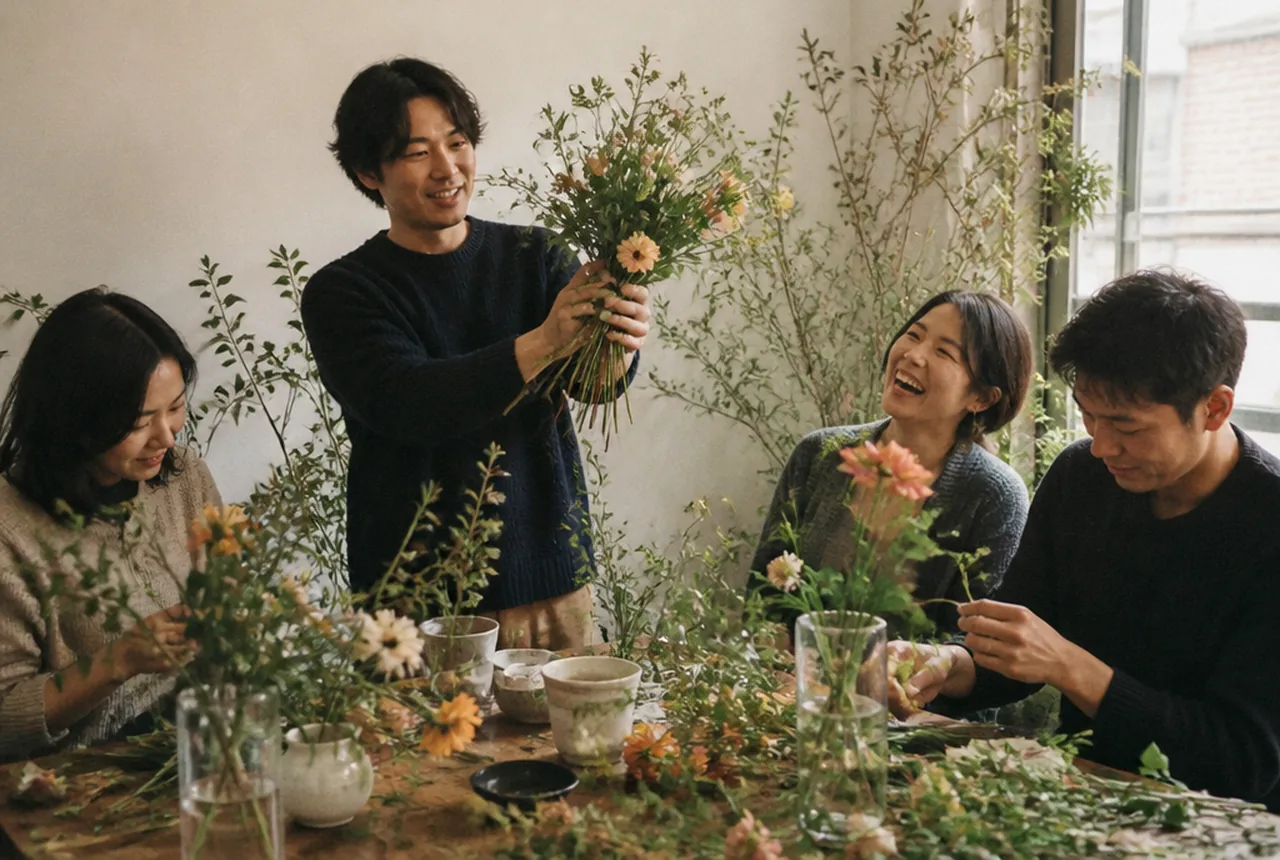 꽃을 다듬는 플라워 클래스